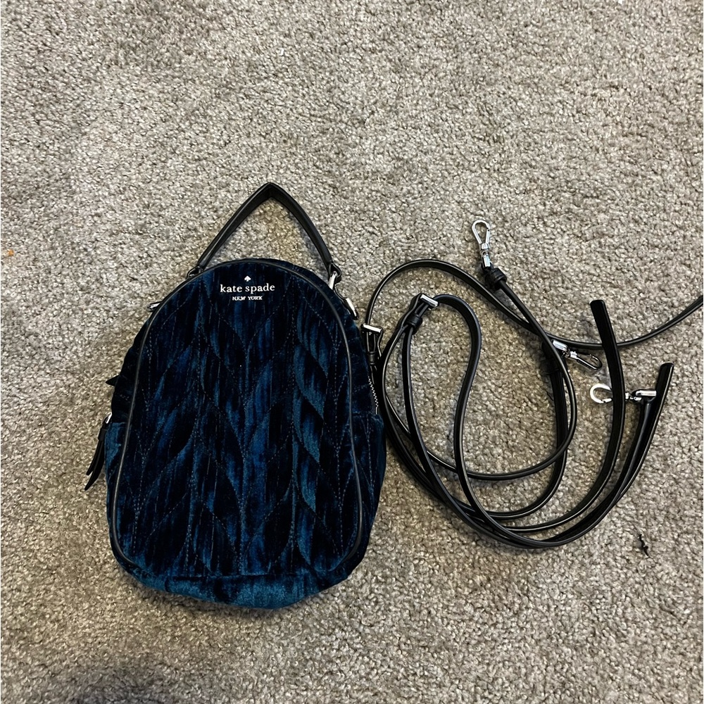 Kate spade mini velvet backpack